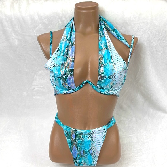 New Shein 2 piece snake skin swimsuit S - Picture 10 of 10